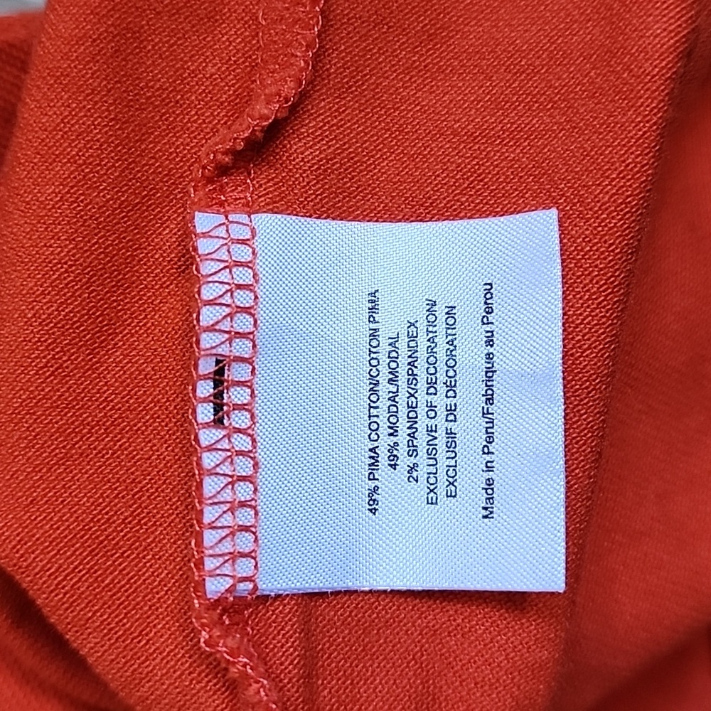 Tory Burch Orange Ruffled Button-Down Shirt - Picture 9 of 12